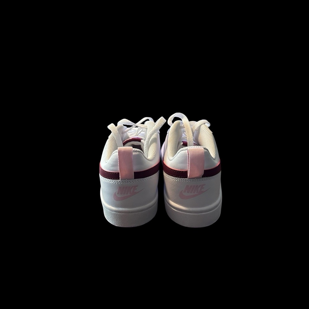 Nike Court Borough Low 2 (GS) 6.5Y/8W White w/Pink & Beetroot - Picture 5 of 8